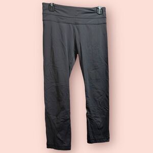 Lululemon Run: Inspire Crop II Block-It Pocket Solid Black Sz 6